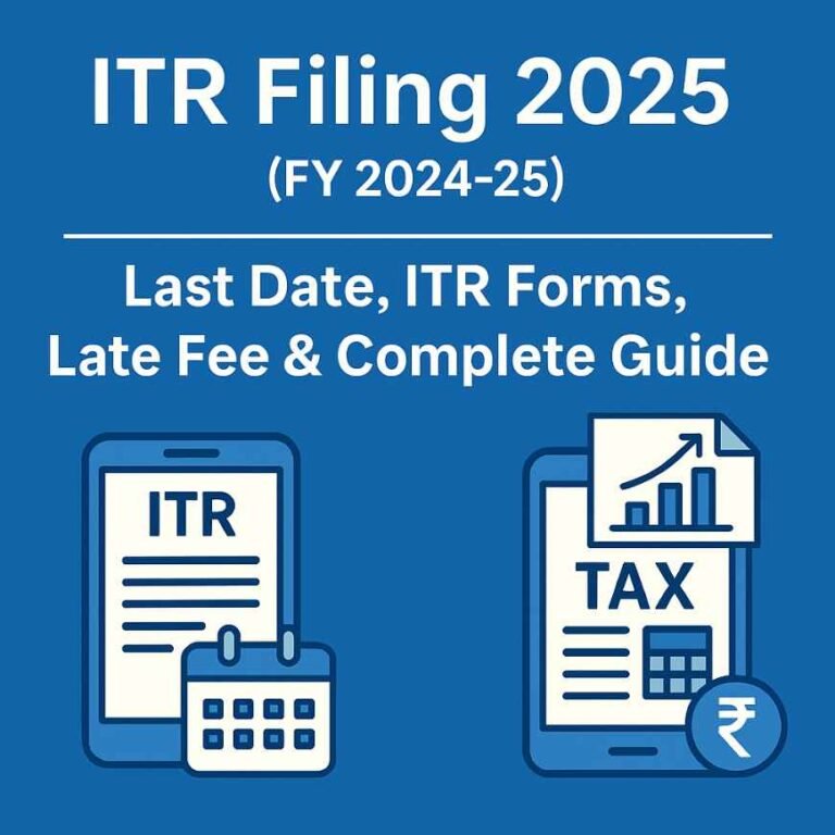 ITR Filing 2025 (FY 2024-25) — Last Date, ITR Types, Late Fee