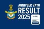 Agniveer Vayu Result 2025 banner with Indian Air Force logo and result check icon for IAF Phase 1, PSL, and Enrolment List updates.