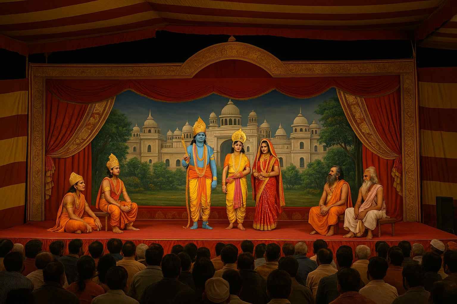 रामलीला मंचन और पंडाल