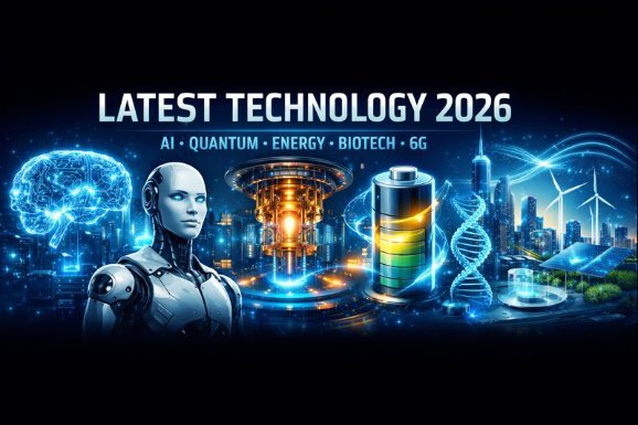 Latest technology in the world 2026 including AI, quantum computing, robotics, biotech and clean energy