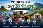 Countries where people don't lock their homes including Iceland, Japan, Samoa, UAE, Finland and Shani Shingnapur India.