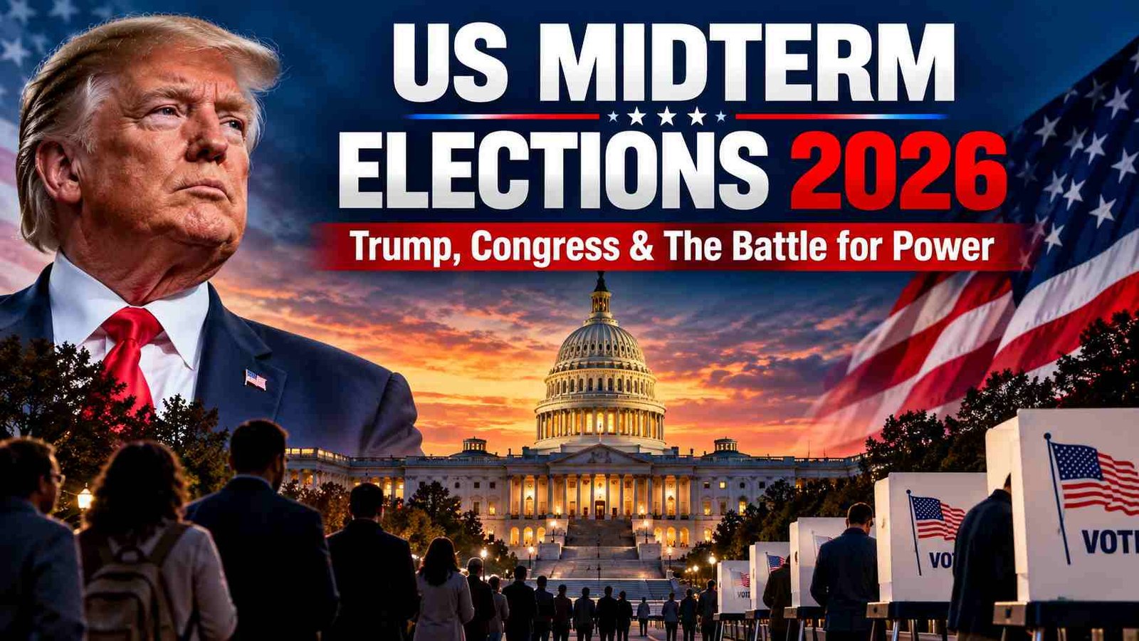 US Midterm Elections 2026, Donald Trump рдФрд░ рдЕрдореЗрд░рд┐рдХреА рдХреИрдкрд┐рдЯрд▓ рдмрд┐рд▓реНрдбрд┐рдВрдЧ рдХреЗ рд╕рд╛рде рдЪреБрдирд╛рд╡реА рджреГрд╢реНрдпред